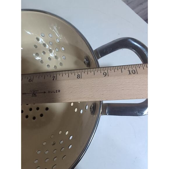 Vintage Chantal Colander Cookware 2.5 Qt Beige Yellow RARE Excellent - Picture 11 of 11